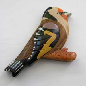 Handcrafted Wooden Goldfinch Magnet