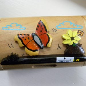 Handcrafted Wooden Butterfly Money Box / Treasure Chest
