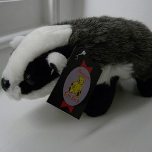 Small Plush Badger Toy Teddy - 19cm