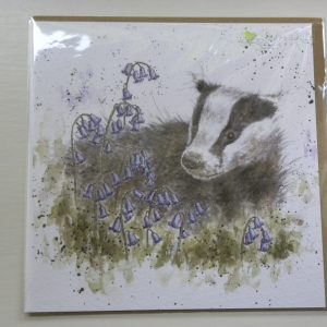 Wrendale Designs - The Bluebell Wood - Badger - Greeting Card