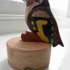 Handcrafted Wooden Goldfinch Pencil Sharpener