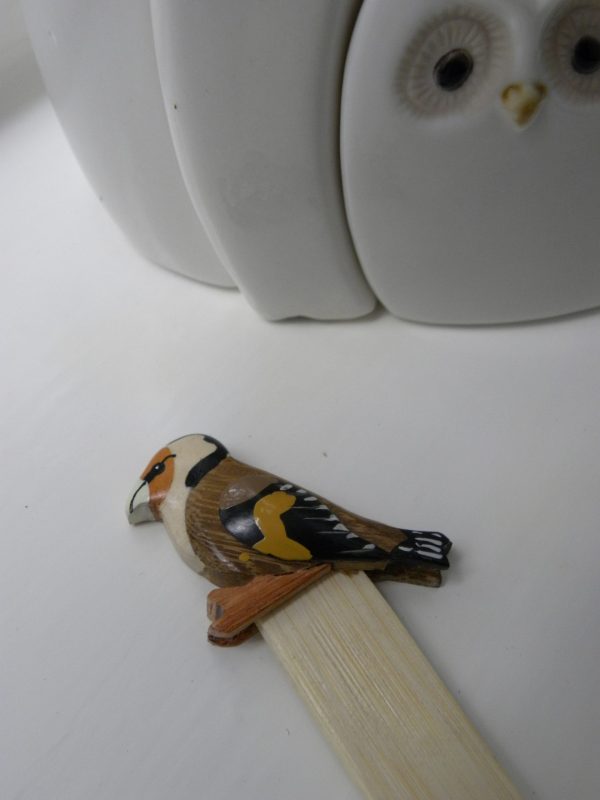 Handcrafted Wooden Goldfinch Bookmark