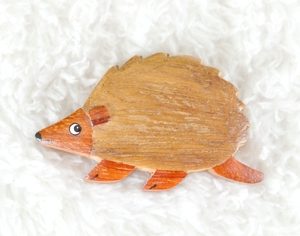 Handcrafted Wooden Hedgehog Magnet