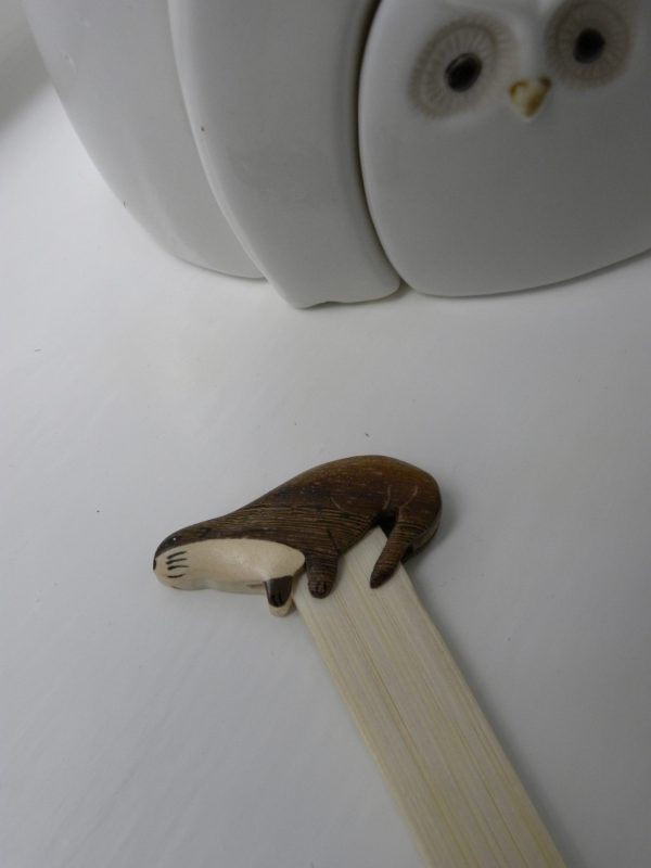 Handcrafted Wooden Otter Bookmark