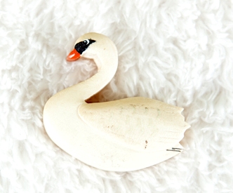 Handcrafted Wooden Swan Magnet