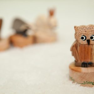 Handcrafted Wooden Long Eared Owl Pencil Sharpener