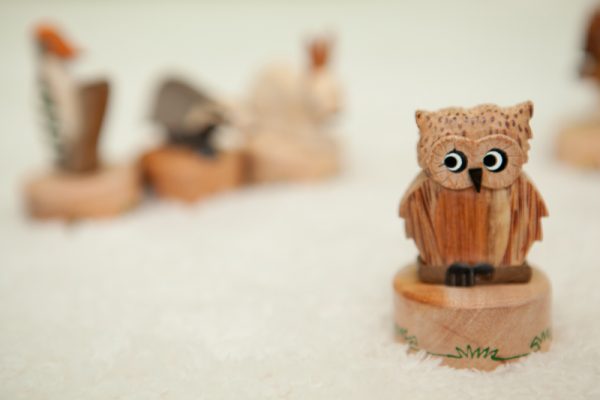 Handcrafted Wooden Long Eared Owl Pencil Sharpener