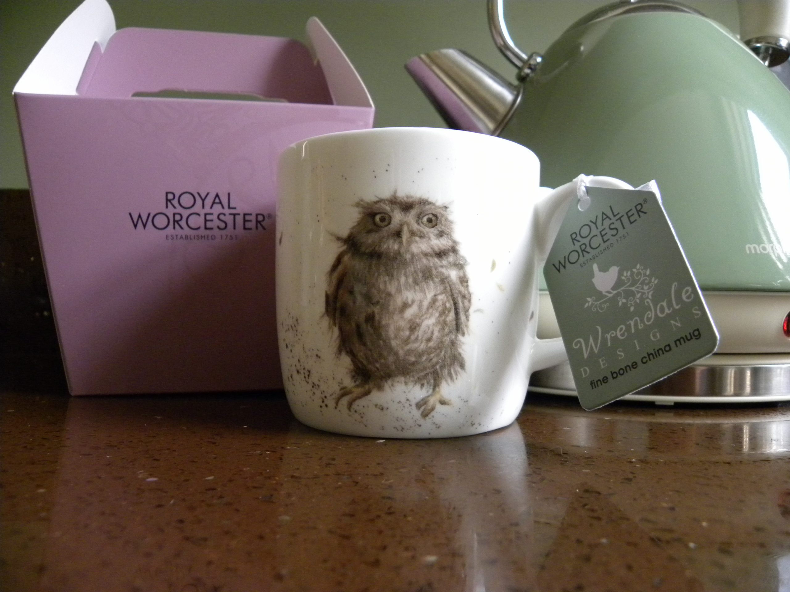 Royal Worcester - Wrendale - Bone China Mug - What a Hoot, Tawny Owl